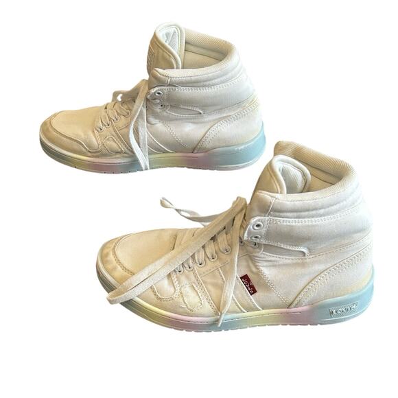 Levi's Women BB Hi Ombre Canvas High Top Sneakers size 7 - Picture 3 of 7